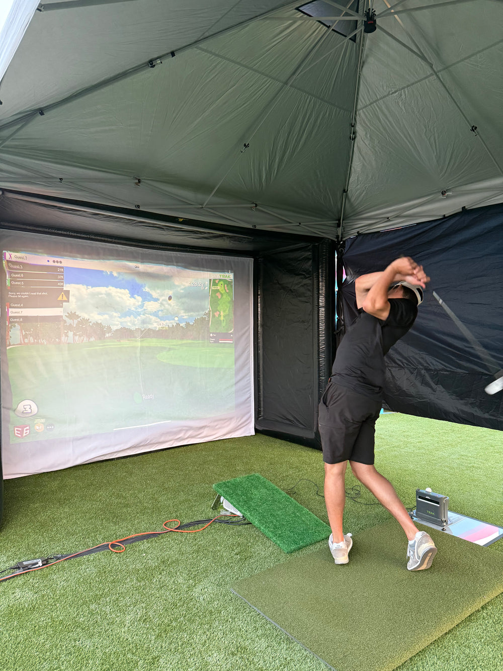 Birthday party, backyard setup