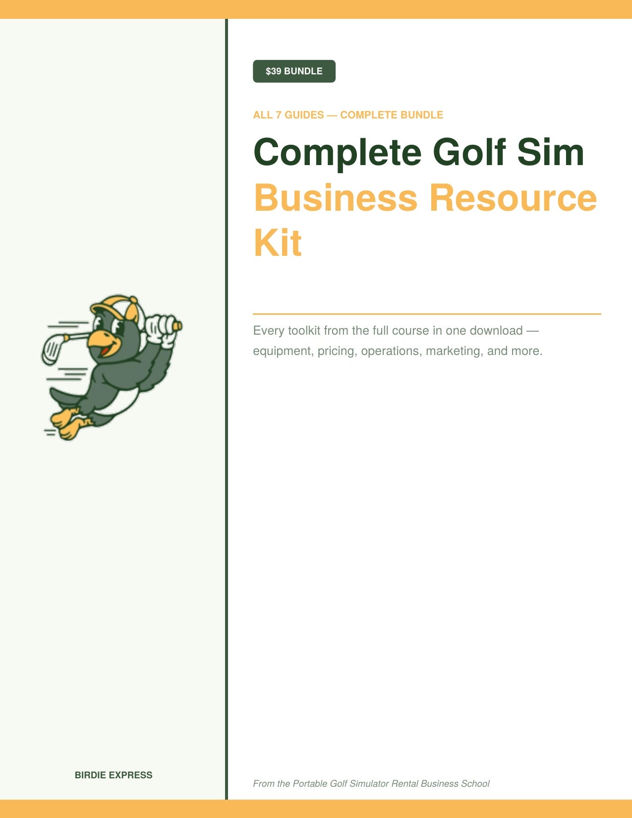 Complete Golf Sim Business Resource Kit — All 7 Guides