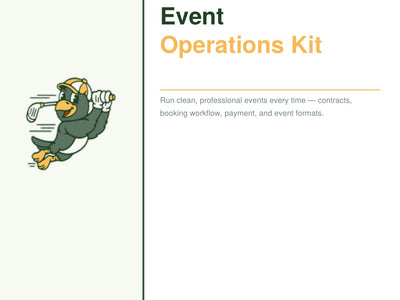 Golf Simulator Event Operations Kit