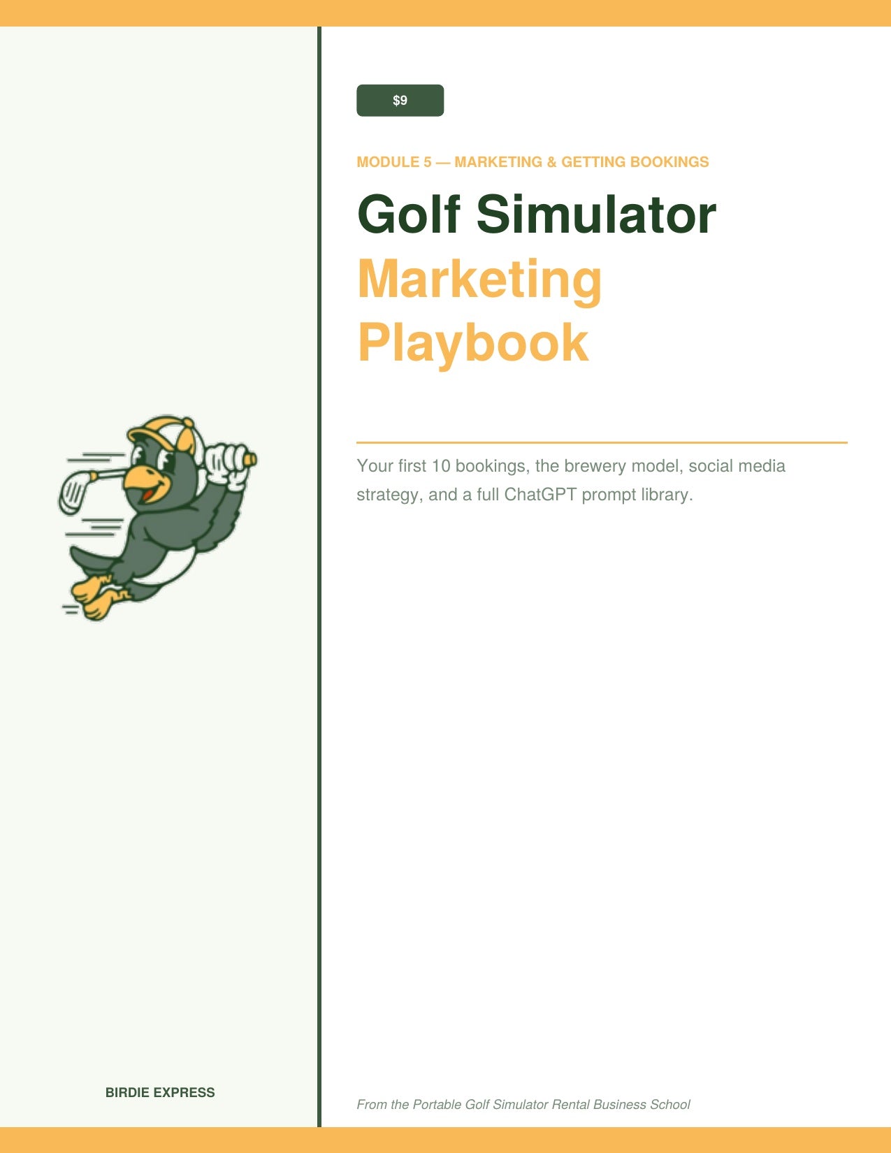 Golf Simulator Marketing Playbook