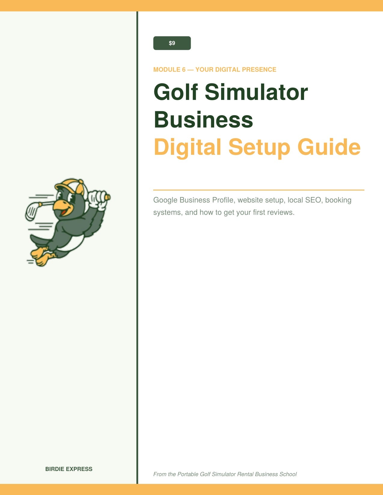 Golf Simulator Business Digital Setup Guide