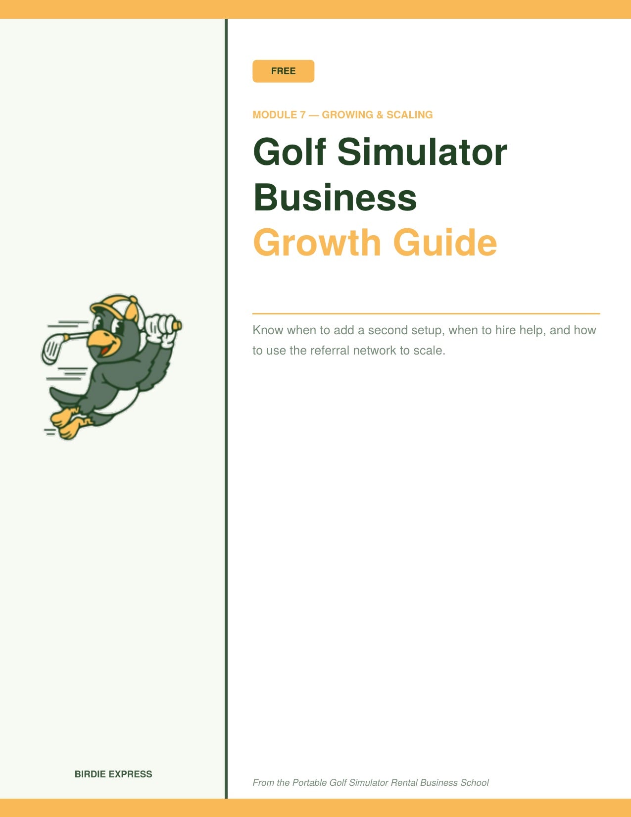 FREE Golf Simulator Business Growth Guide